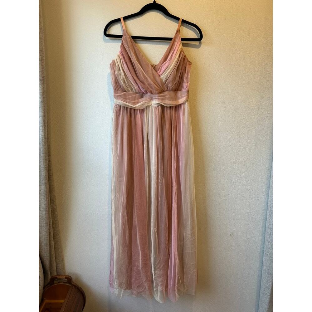 Candalite Ruched Pink Midi Dress